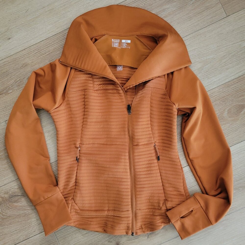 5.11 Tactical Crystal Hybrid Full Zip in Roasted Barley XS